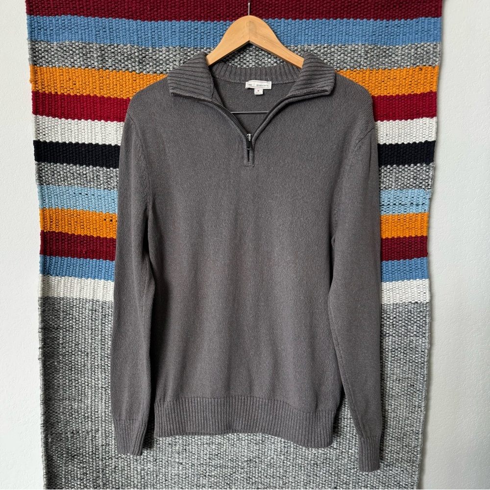 Gap Men’s Quarter-Zip Sweater - Brown & Crafted Collection